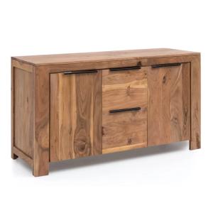 Massive Toilettenschrank Auckland aus Akazienholz, braun, lackiert