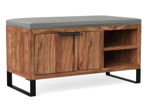 Massive Bank Sydney aus Akazienholz, lackiert, braun – 90×41×44 cm