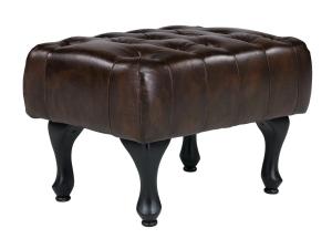 Chesterfield Pittsfield Hocker aus echtem Leder, braun