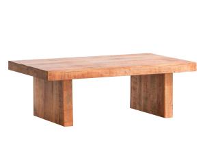 Massiver Couchtisch Country aus Mango-Holz, lackiert, braun – 135×75×45 cm