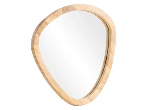 Massiver Spiegel Barani II aus Mangoholz, braun, oval