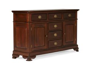 Massiver Cambridge II Besteckschrank aus Mahagoni, lackiert, braun