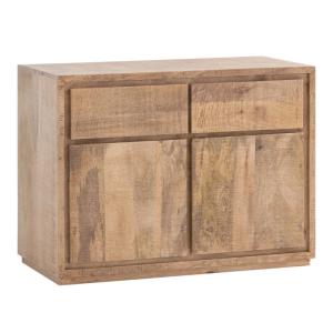 Massive Waschbeckenunterschrank Blackdale aus Mangoholz, lackiert, braun – 100×50×75 cm