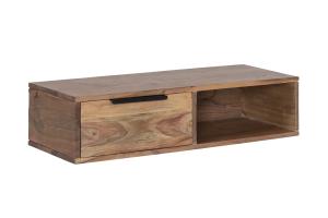 Massives Wandregal Auckland aus Akazienholz, lackiert, braun – 80×30×20 cm