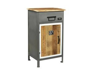 Massive Badezimmerkommode Pinetown aus Mangoholz, lackiert, mehrfarbig – 45×35×80 cm