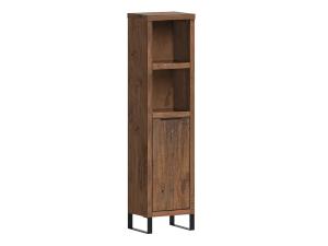 Hoher Badezimmerschrank Sidora Kiefer dunkel