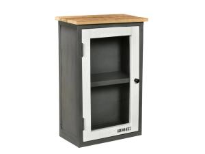 Massive Badezimmer-Wandschrank Pinetown aus Mango-Holz, lackiert, mehrfarbig – 45×25×65 cm