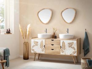 Massives Badezimmer-Set Barani, 3 Teile