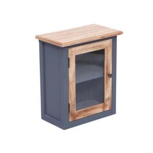 Massive Wandschrank Kansas, lackiert grau – 45×25×51 cm