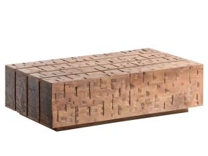 Massiver Konferenztisch Otara aus Mangoholz, lackiert in Braun – 120x70 cm