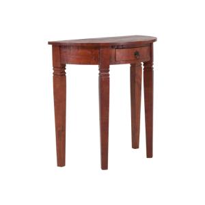 Massiver Kaffeetisch Catana aus Kiefernholz, braun, lackiert – rund