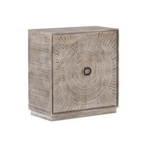 Massive Kommode Salem aus Mango-Holz, lackiert, grau – 85×45×90 cm