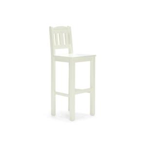 Massive Barhocker Catana aus Kiefer, lackiert, weiß