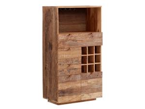 Massive Oldwood-Kommode aus recyceltem Hartholz, lackiert, natürliche Farbe – 80×40×145 cm