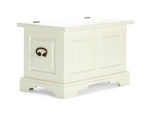 Massive Truhe Catana aus Kiefernholz und MDF, lackiert, weiß – 80×44×50 cm