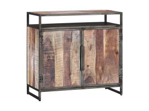 Kleine Kommode York aus Akazienholz und Metall