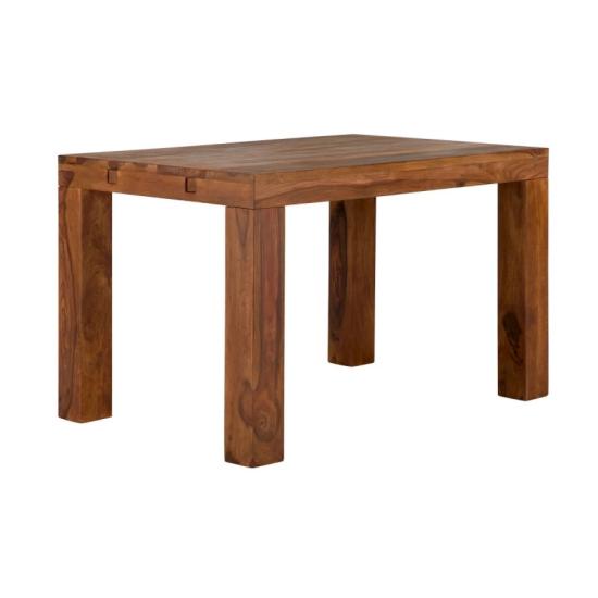 Masivní jídelní stůl Cubus z palisandru, rozkládací, lakovaný, hnědý – 120×80 cm