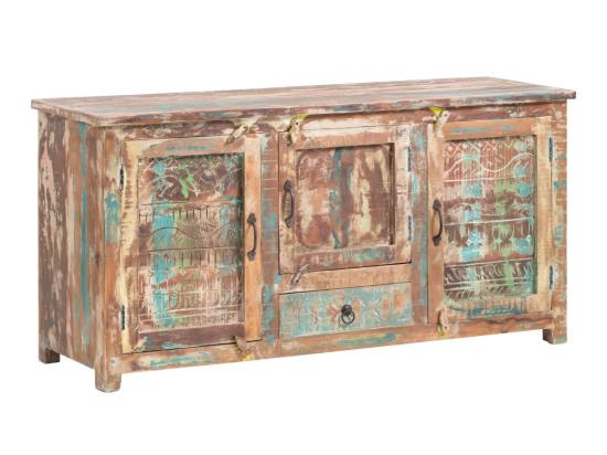 Masivní umyvadlová skříňka Blue Lagoon z mangového dřeva, lakovaná, barevná – 150×50×75 cm