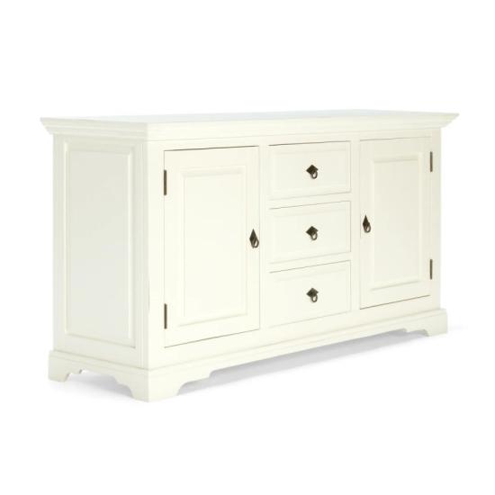 Masivní příborník Catana z borovice, lakovaný, bílá – 170×50×90 cm