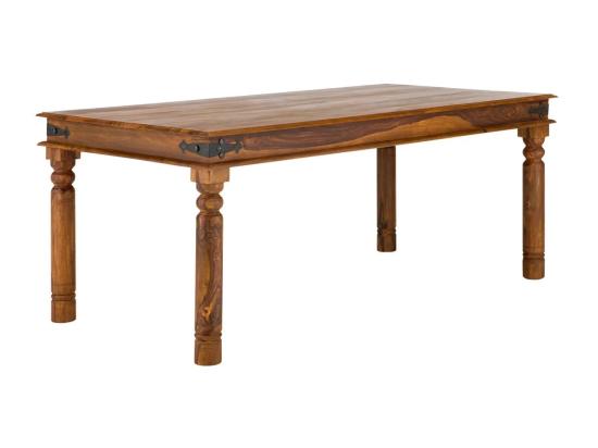 Masivní jídelní stůl Merlin z palisandru, lakovaný, hnědý – 120×80 cm