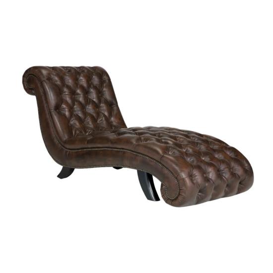 Masivní pohovka Chesterfield Bedford, pravá kůže, hnědá