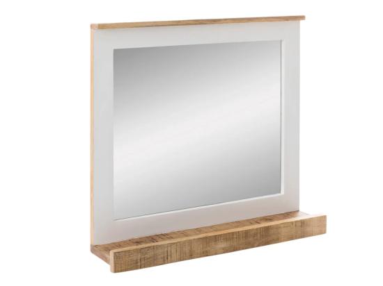 Masivní koupelnové zrcadlo Pune z mangového dřeva, lakované, vícebarevné – 70×15×76 cm