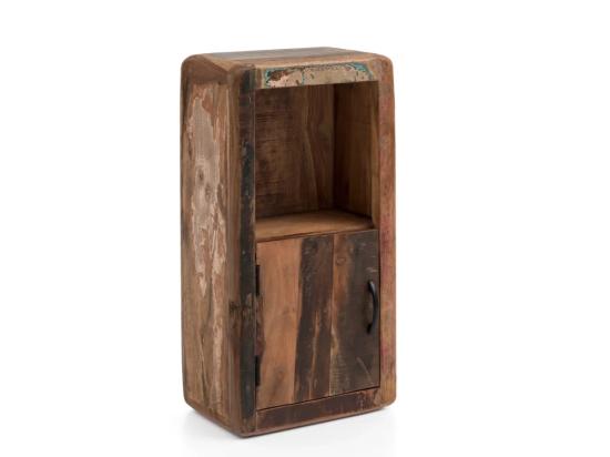 Masivní koupelnová nástěnná skříňka Calcutta II z recyklovaného dřeva, lakovaná, vícebarevná