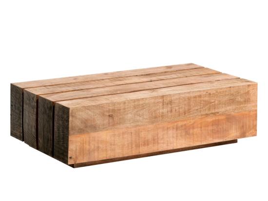 Masivní konferenční stolek Dakota z mangového dřeva, lakovaný, hnědý – 120×70 cm