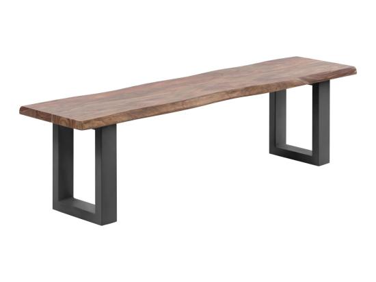 Masivní lavice Bullwer z palisandru, lakovaná, černá – 190×40 cm