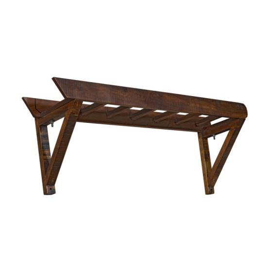 Masivní skříň z akátu, lakovaná, hnědá – 110×30×40 cm