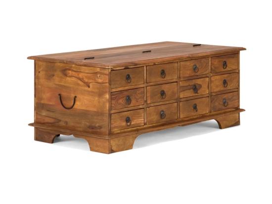 Masivní konferenční stolek Merlin II z palisandru, lakovaný, hnědý – 110×60×45 cm