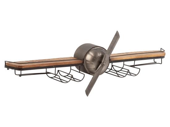 Masivní barová police Camera z kovu a manga, lakovaná, černá – 134×25×33 cm