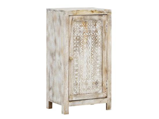 Masivní koupelnová spodní skříňka Bitna z mangového dřeva, lakovaná, přírodní barva