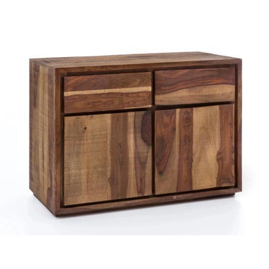 Masivní umyvadlová skříň Blackdale z palisandru, lakovaná, hnědá – 100 cm