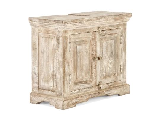 Masivní spodní dřezová skříňka Patina Mango, lakovaná, přírodní – 73×33×61 cm