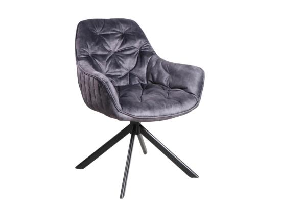 Sada 2 masivních židlí Carlton, šedá, materiál látka / kov, lakované