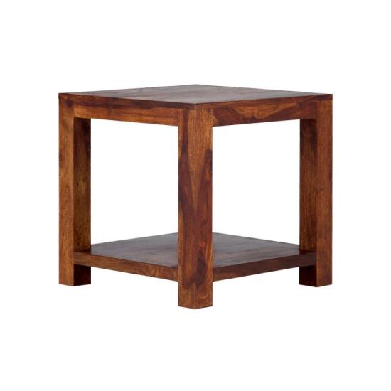 Masivní konferenční stolek Palison z palisandru, lakovaný, hnědý – 50×50×50 cm