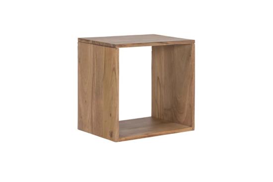 Masivní nástěnná police Auckland z akácie, lakovaná, hnědá – 40×30×40 cm