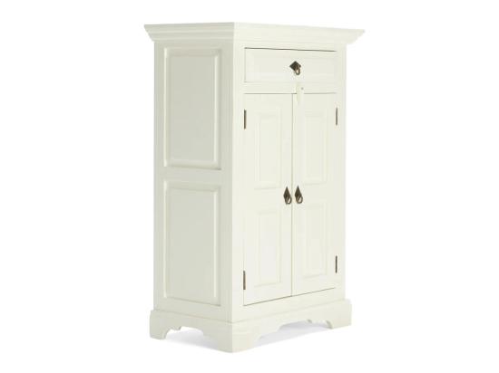 Masivní komoda Catana bílá z borovice a MDF, lakovaná – 75×44×115 cm