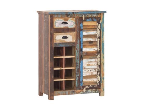 Masivní komoda Wakefield z recyklovaného dřeva, lakovaná, vícebarevná – 77×42×108 cm