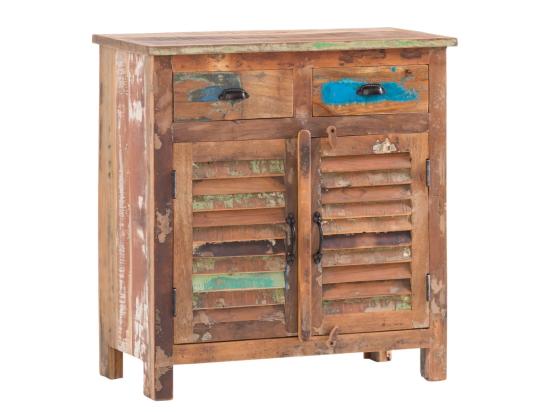 Masivní komoda Wakefield z recyklovaného dřeva, lakovaná, vícebarevná – 85×42×90 cm