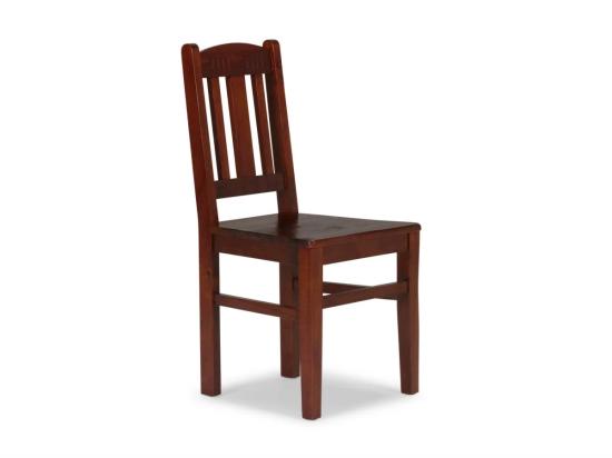 Sada 2 masivních dřevěných židlí Catana z borovice, hnědá, lakovaná