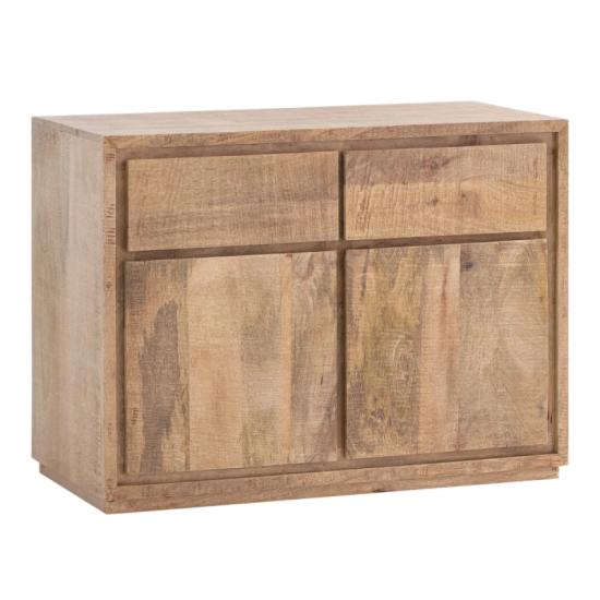 Masivní umyvadlová skříňka Blackdale z mangového dřeva, lakovaná, hnědá – 100×50×75 cm