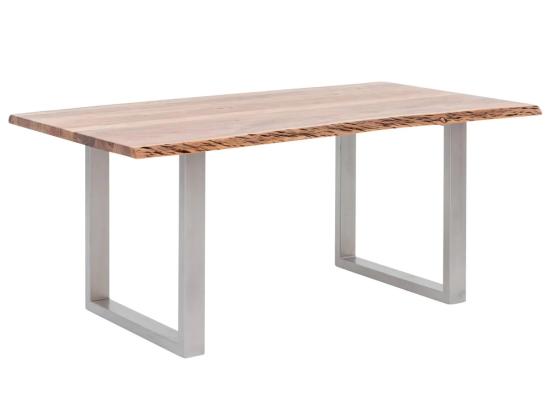 Masivní jídelní stůl Bullwer z akáciového dřeva, lakovaný, hnědý – 200×100 cm