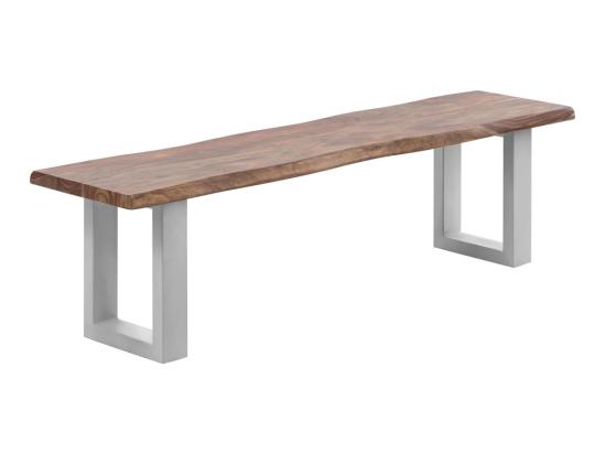 Masivní lavice Bullwer z palisandru, lakovaná, hnědá – 190×40 cm