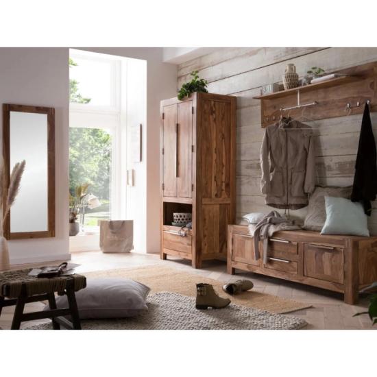 Masivní předsíňový set Stark z palisandru, lakovaný, hnědý