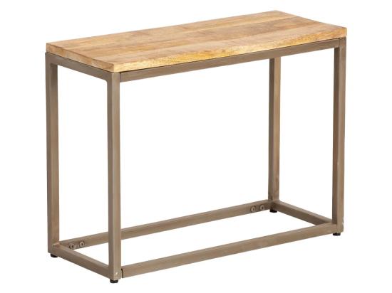 Masivní lavice Pune z mangového dřeva, lakovaná, hnědá