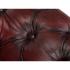 Chesterfield křeslo z pravé kůže, červené – 112×98×79 cm
