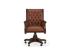 Kancelářské křeslo Cambridge z masivního mahagonu, lakované, hnědé – pravá kůže