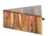 Masivní rohová police Sumana z recyklovaného dřeva, lakovaná, hnědá